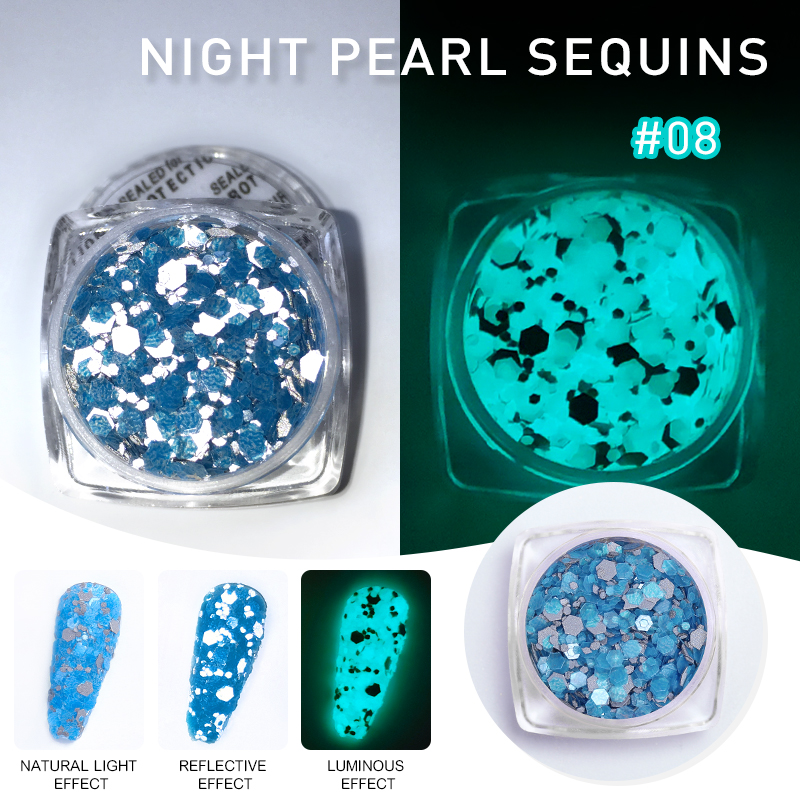 BOJUN BD08 | Reflective Luminous Chunky Glitter
